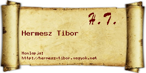 Hermesz Tibor névjegykártya